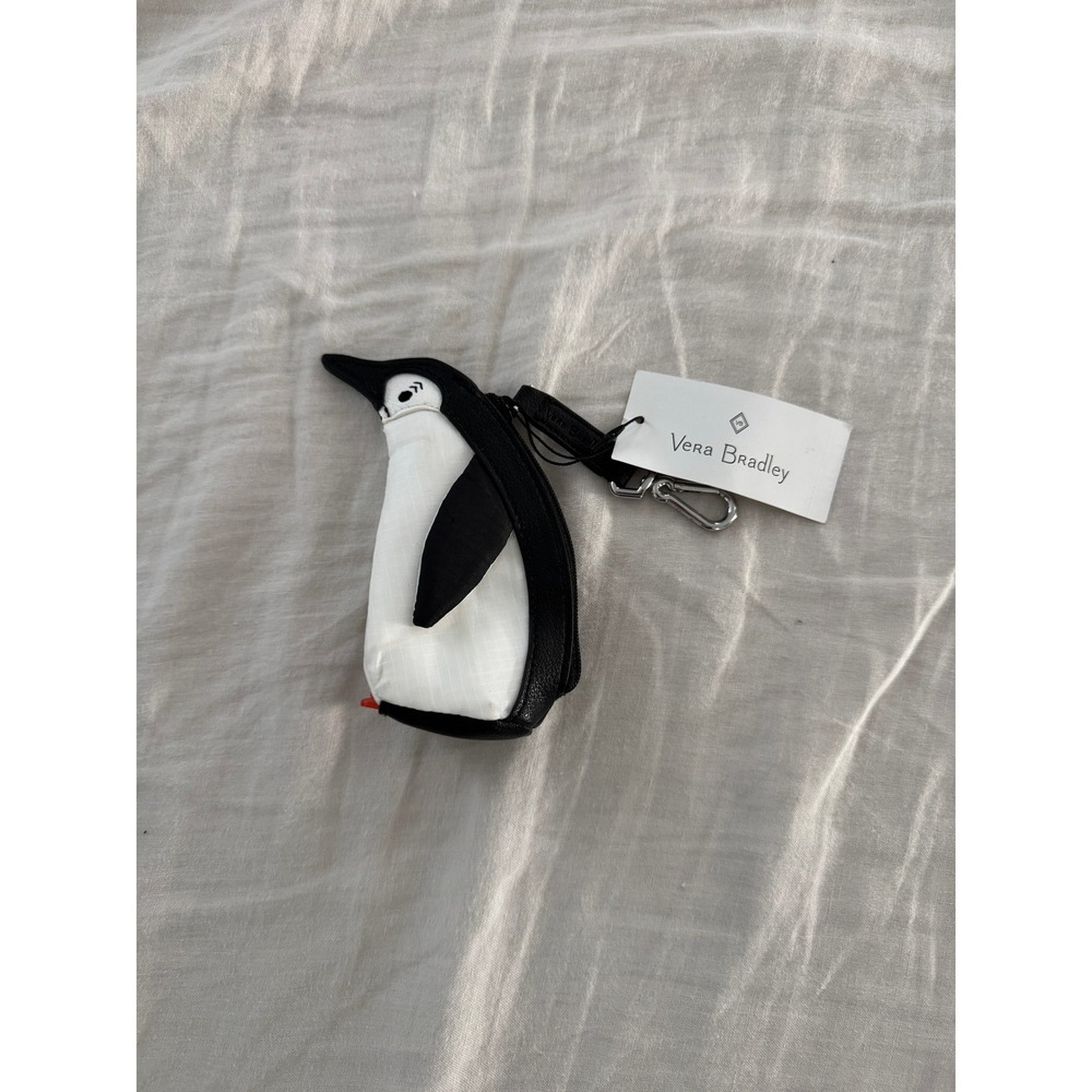 Vera Bradley Penguin Coin Purse Bag Charm Ripstop Nylon NEW NWT